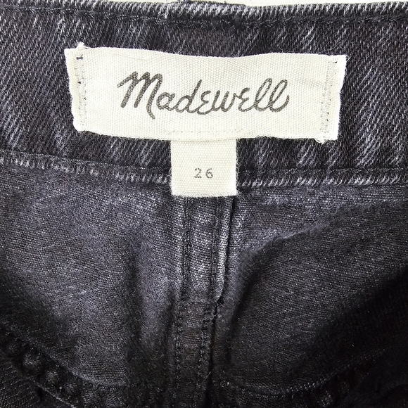 MADEWELL Denim Frisco Mini Skirt in Lunar Wash Black Womens size 26 - Picture 10 of 10